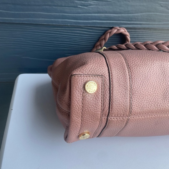 MICHAEL KORS Mauve Satchel Braided Fulton Bedford jet Set Voyager Tote Bag - Picture 4 of 7